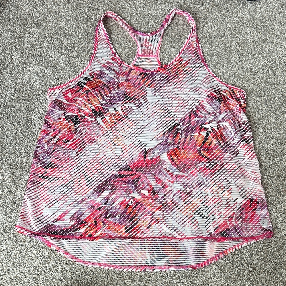 Prana Multicolor Pink Racerback Tank Top